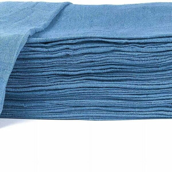 100% Cotton Shop Towels - Absorbent Shop Rags (50-Pack, 12x14 In., Blue)