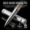 Scriveiner Stainless Steel Rollerball Pen - Stunning Luxury Metal Pen with Silver Chrome Finish, Schmidt Ink Refill, Best Roller Ball Pen Gift Set for Men & Women