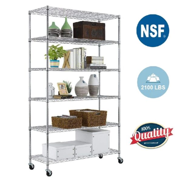 Wire Shelving Cart Unit 3 Shelves Shelf Rack Layer Tier,Black