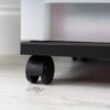 5-Drawer Narrow Plastic Storage Drawer Cart with Organizer Top, Black