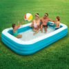 10ft Family Inflatable Swimming Pool, Rectangular, Age 6 & up, Unisex