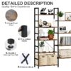 3 Tier Bookshelf, Industrial Small Bookcase Storage Organizer for Living Room, Bedroom