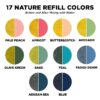 Tulip One-Step Tie-Dye Refill Powder Dye 30 Pack - Nature Colors