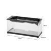 Home Betta Fish Tank Aquarium Fish Tank Kit With Transparent Cover LED Light Ecological Cycle System Heating Desktop Aquarium