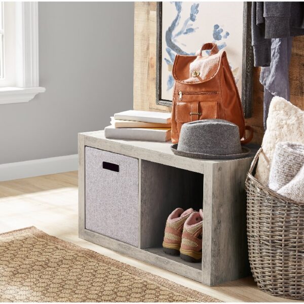 2 Cube Storage Organizer, Charcoal