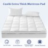 Extra Thick Queen Mattress Topper, Cooling Mattress Pad Cover, 2