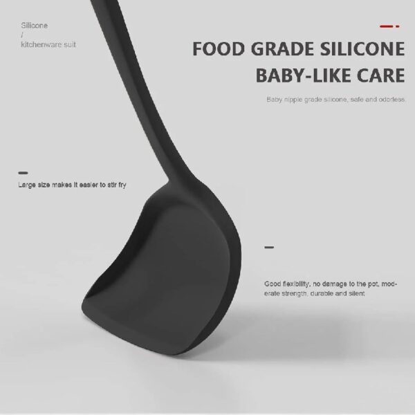Black Silicone Cooking Utensils Set - 446°F Heat Resistant Kitchen Utensils,Turner Tongs,Spatula,Spoon,Brush,Whisk,Kitchen Utensil Gadgets Tools Set for Nonstick Cookware,Dishwasher Safe (BPA Free)