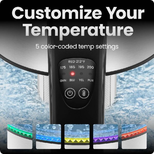 1.8L Electric Glass Kettle w/ Temperature Control, Removable Tea Infuser - Stainless Steel