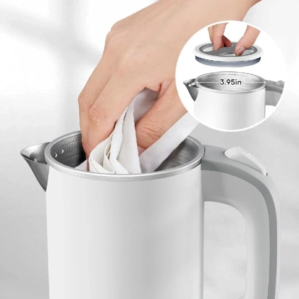 Travel Electric Tea Kettle with Auto Shut-Off & Boil Dry Protection, 304 Stainless Steel Mini Portable Water Boiler, 0.8 L Fast Heating Coffee Kettle, Perfect Holiday Gifts Black