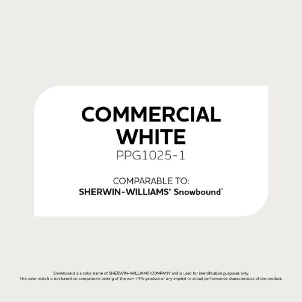 Fundamentals Commercial White / White Semi-Gloss Interior Paint, 1 Gallon