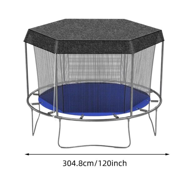 Outdoor Trampoline With Sunshade Cover Mesh And Enhanced For Children Over 3 Years Durable TPE Material For