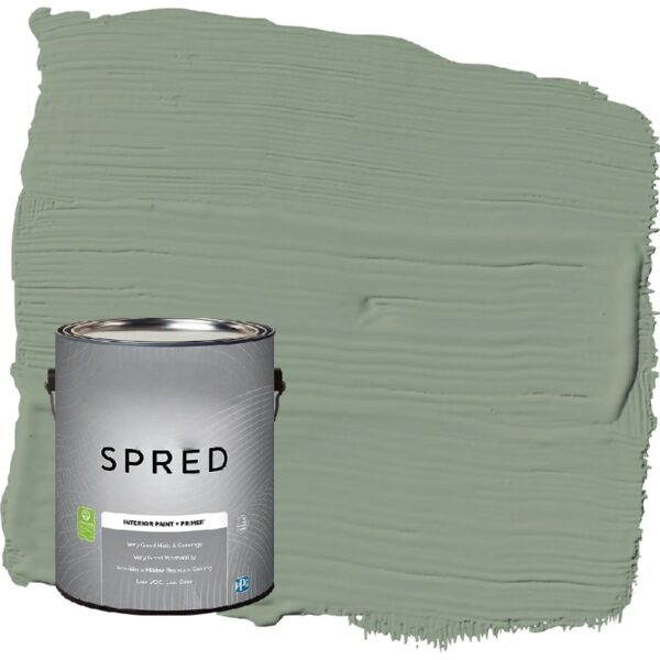 Spred Grab-N-Go Farm Fresh / Green Eggshell Interior Paint with Primer, 1 Gallon