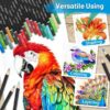 Vigorfun 136-Pack Black Colored Pencils Set with Art Supplies（Black）