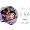 Expandable Luggage Bag With 360° Wheels Extra Large Capacity Wet/Dry Separation Ideal For Business Trips Gym Students And Travel