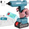 Doulami 100W Cordless Hot Glue Gun with 2.5A Battery and 40 Pcs Glue Sticks Perfect for Crafts