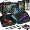 Vigorfun 136-Pack Black Colored Pencils Set with Art Supplies（Black）