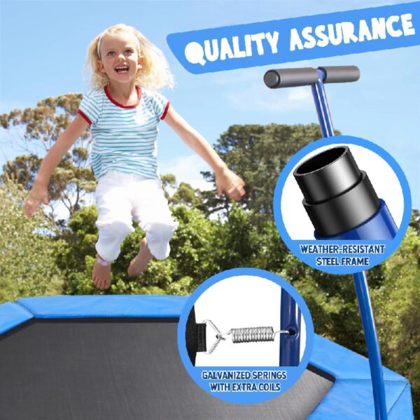 55  Trampoline, Indoor Fitness Rebounder， for Outdoor Workout,Max Load 450lbs