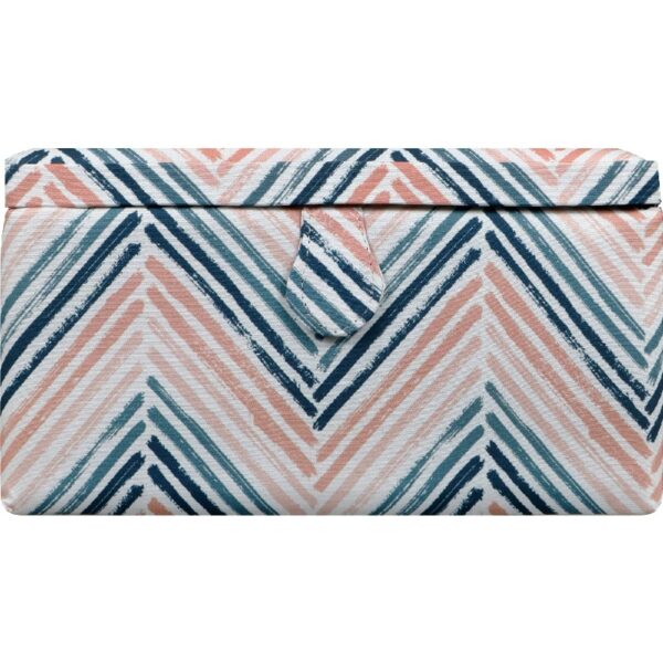 SINGER Large Premium Tackle Sewing Basket Navy Paisley Print with Notions Sewing Kit and Matching Pin Cushion