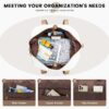Travel Duffel Bag for Women, Large Weekender Overnight Bag, Carry-on Gym Bag with Separate Shoes Compartment, Mom Hospital Bags for Labor and Delivery with 2 Packing Cubes