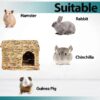 Extra Large Grass House for Rabbit, Foldable & Comfortable - Small Animal Hut Play Hideaway Bed Hay Mat Chew Toy for Bunny Guinea Pig Hamster Chinchilla