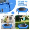 55  Trampoline, Indoor Fitness Rebounder， for Outdoor Workout,Max Load 450lbs