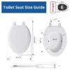Elongated Wood Toilet Seat in White, Oval Wooden Toilet Seat, Adjustable & Easy to Clean