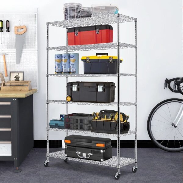 Wire Shelving Cart Unit 3 Shelves Shelf Rack Layer Tier,Black
