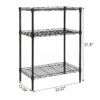 3-shelf Wire Shelving,  Adjustable Storage Rack Unit, Microwave Bakers Rack Garage Kitchen Organizer, Capacity for 200 lbs