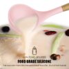 oannao Silicone Cooking Utensils Set - 446°F Heat Resistant Silicone Kitchen Utensils for Cooking,Kitchen Utensil Spatula Set w Wooden Handles,Holder, BPA FREE Gadgets for Non-Stick Cookware (Khaki)