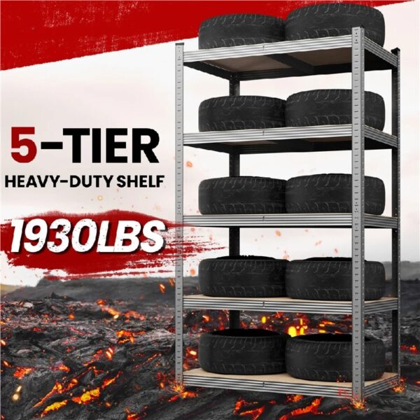 5-Tier Metal Boltless & Adjustable Storage Rack, Blue