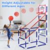 Kids Arcade Basketball Game, Indoor/Outdoor Basketball Hoop With 4 Balls, Basketball Game Toys Gifts for Boys and Girls (Blue)