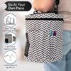 MOMOTOYS 74-Piece Crochet Kit for Beginners and Kids with Instruction Book and Zigzag Gray Organizer Bag