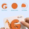 Clover Montessori Toys Set Featuring 36 Double-sided Flash Cards and 37 Wooden Blocks for Toddlers