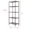 Wire Shelving 5 Tier Metal Storage Rack Shelf 5 Shelf Shelves Unit Kitchen