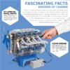 Discovery™ #Mindblown Model Engine Kit, with Moving Motor Parts And LED Lights