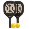 Wood Pickleball Starter Set for All Ages and Levels to Learn to Play, Black