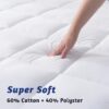 Queen Size Mattress Topper,400TC 100%Cotton Cooling Mattress Pad Cover Extra Thick Alternative Fill Pillow Top Cooling Bed Topper and Hotel Mattress Protector