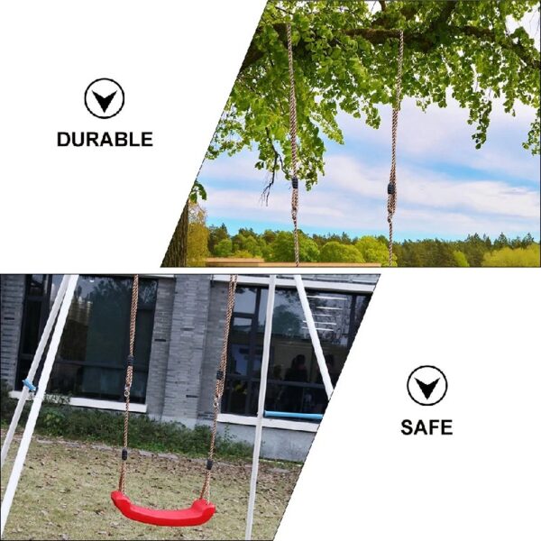 1 Set Red Outdoor Swing Toy in Plastic for Garden Use Chic Design Safe for Kids