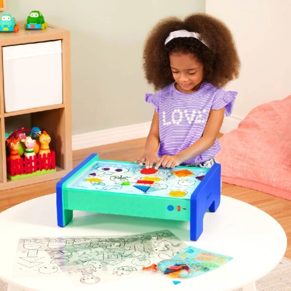 Battat Shine Bright Plastic Lightbox 60 Shapes 3 Transparency Sheets, Toddler and Preschool Toys