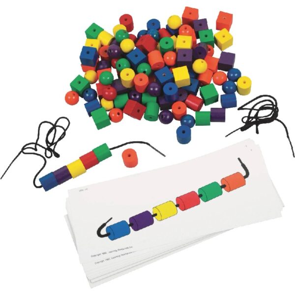 Learning Resources, LRNLER0139, Beads and Pattern Card Set, 1 / Set