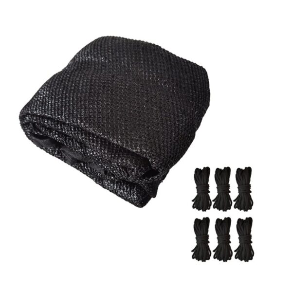 Trampoline With Integrated Shade Cover - Durable TPE Jump Mat And Safety Enclosure Net, Weather-Resistant Frame For All-Season Fun