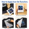 (3 pack) Avery Heat Transfer Paper for Dark Fabrics, 5 Sheets (3279)