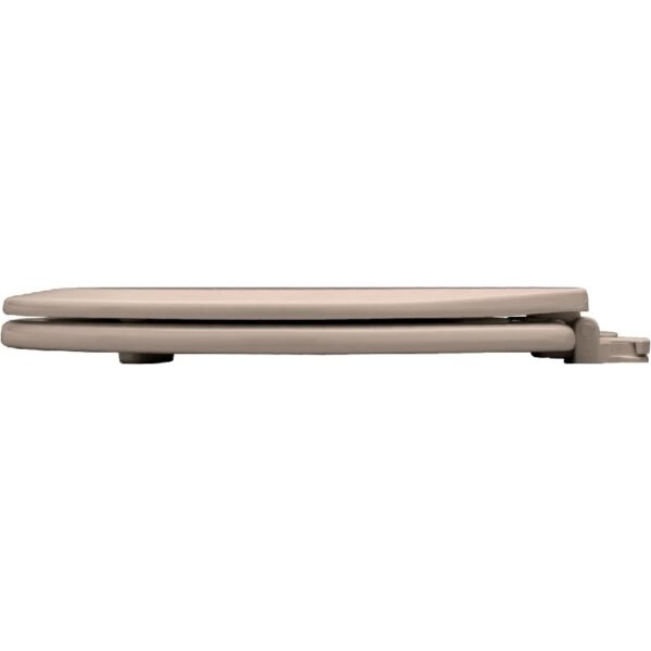 1500EC068 Elongated Closed Front Toilet Seat with Cover,Fawn Beige