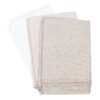 Himition 3pcs Clothing Linen Fabric DIY Solid Color Linen Cloth Fabric Beige White Light Beige