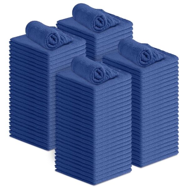 100% Cotton Shop Towels - Absorbent Shop Rags (50-Pack, 12x14 In., Blue)