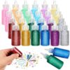 36 Pack Glitter Glue Pens Bulk Glitter Bottles Set 20 Ml/0.67 oz Neon Metallic Non Toxic Rainbow Glue Stick Set for Craft Scrapbooking DIY Art Decorating Supplies (Classic Color)