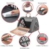 Sport Pet Designs, Foldable Plastic Travel Cat Carrier, for Pets 25 lb Limit, Gray