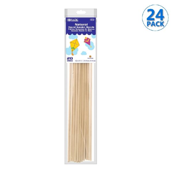 BAZIC Wooden Dowel Rods Wood Sticks, 3/16