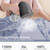 Steamer for Clothes, 1100W Garment Steamer, Fast Wrinkle Removal with Large 300ml Water Tank, Compact and Portable Travel Steam (white)