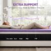2 Inch Gel Memory Foam Mattress Topper Ventilated Soft Mattress Pad, Bed Topper, CertiPUR-US Certified, Twin Size, Purple